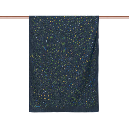 Navy Terrazzo Speckle Cotton Scarf