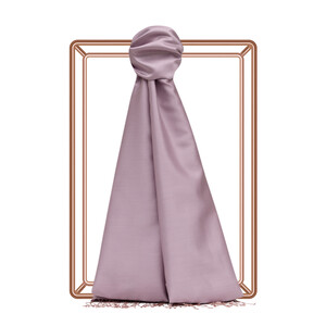 New Lilac Reversible Silk Scarf - Thumbnail