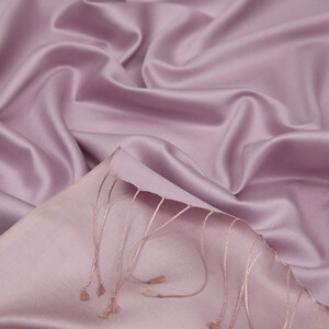 New Lilac Reversible Silk Scarf - Thumbnail