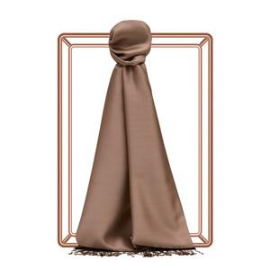 Nude Reversible Silk Scarf - Thumbnail