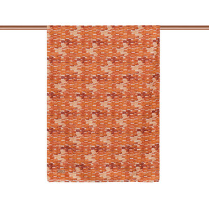 Orange Abstract Chain Cotton Scarf - Thumbnail