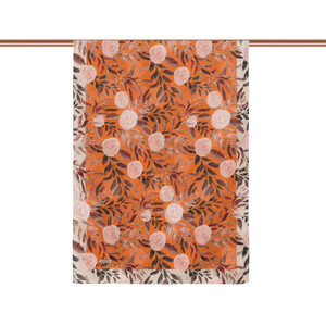 ipekevi - Orange Pergola Rose Cotton Scarf (1)