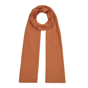 ipekevi - Orange Plain Cotton Scarf (1)