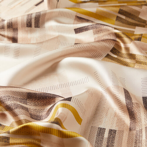 Ottoman Beige Column Twill Silk Scarf