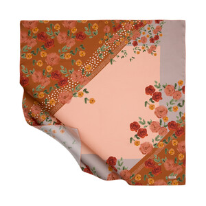 Peach Blossom Canvas Twill Silk Scarf - Thumbnail