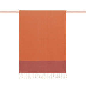 Peach Copper Reversible Silk Scarf - Thumbnail