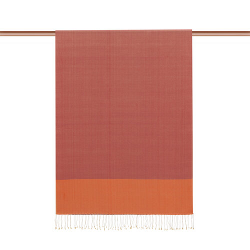 Peach Copper Reversible Silk Scarf