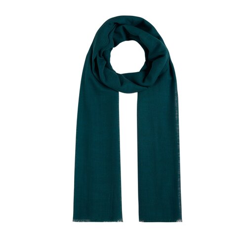 Petrol Blue Plain Cotton Silk Shawl