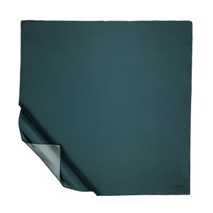 Pine Green Plain Silk Twill Scarf - Thumbnail