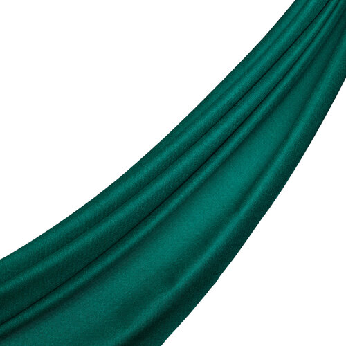 Pine Green Wool Silk Scarf