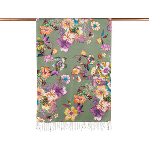 ipekevi - Pine Scent Desert Rose Print Silk Scarf (1)