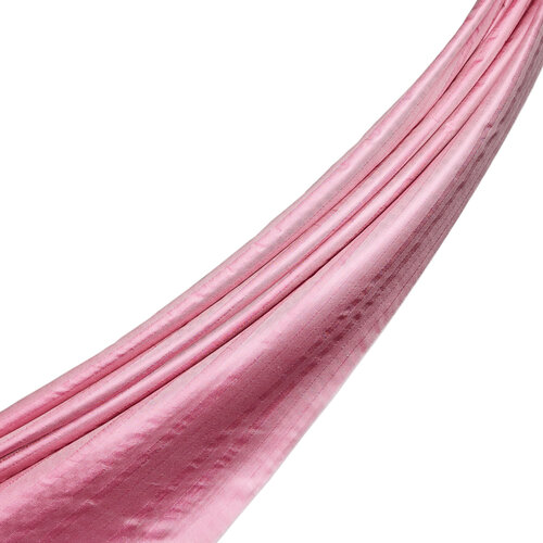 Pink Band Stripe Silk Scarf