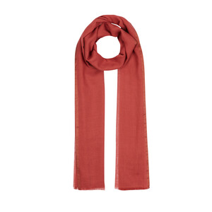 Plum Bordered Modal Silk Scarf - Thumbnail