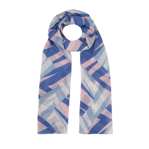 Powder Blue Fourway Cotton Scarf - Thumbnail