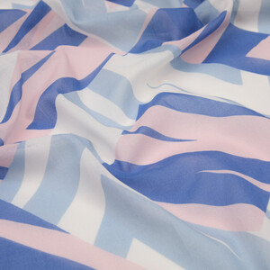 Powder Blue Fourway Cotton Scarf - Thumbnail