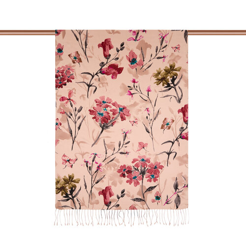 Powder Clover Garden Print Silk Scarf