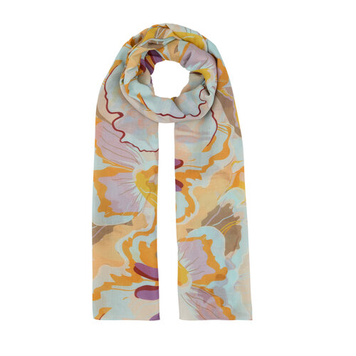 Powder Flower flower Marble Cotton Scarf