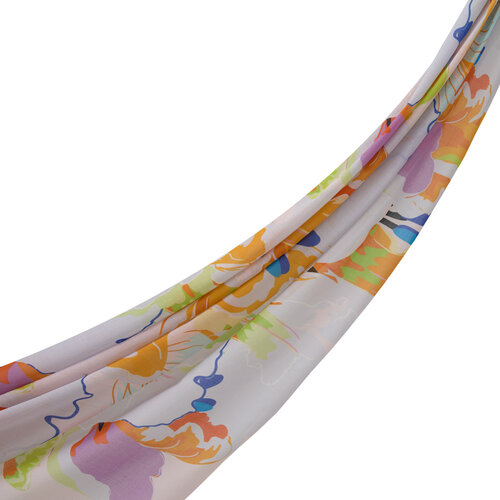 Powder Flower flower Marble Cotton Scarf