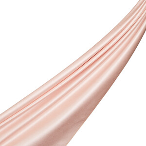 Powder Pink Reversible Silk Neck Scarf - Thumbnail