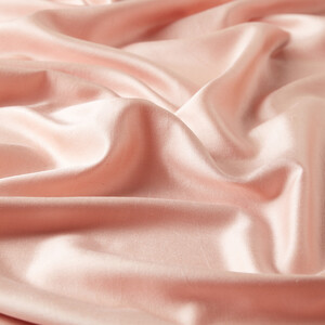 Powder Pink Reversible Silk Neck Scarf - Thumbnail