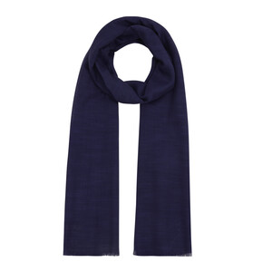 ipekevi - Purple Blue Plain Cotton Silk Scarf (1)