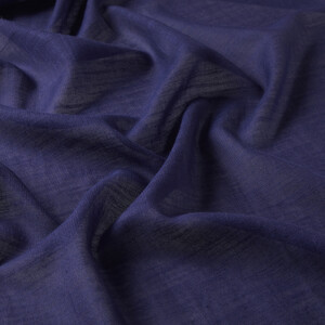 Purple Blue Plain Cotton Silk Scarf - Thumbnail