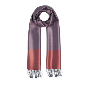 Purple Crepe Myrtle Reversible Silk Scarf - Thumbnail