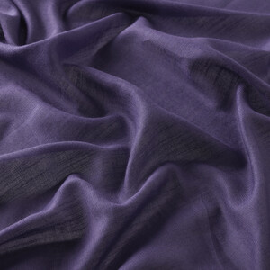 Purple Plain Cotton Silk Scarf - Thumbnail