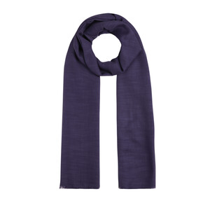 ipekevi - Purple Plain Cotton Silk Scarf (1)