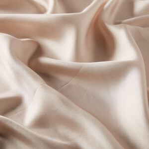 ipekevi - Sand Beige Plain Silk Twill Scarf (1)