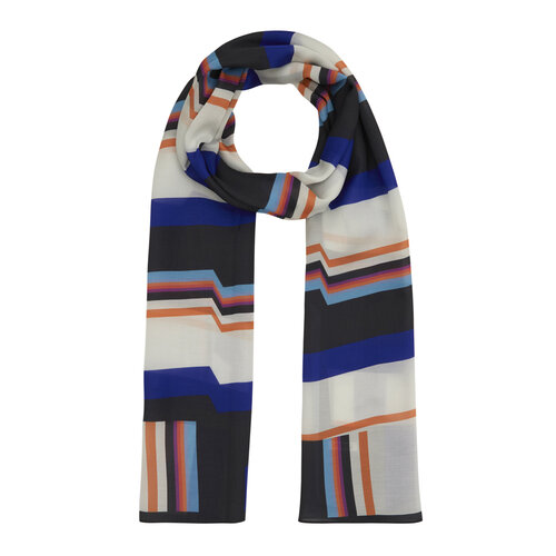 Sax Blue Enigcton Rayon Scarf