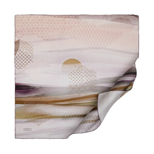 Silver Afternoon Twill Silk Scarf - Thumbnail