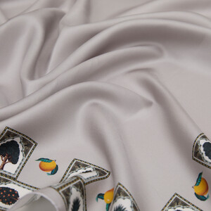 ipekevi - Silver Alhambra Twill Silk Scarf (1)