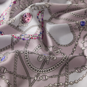 ipekevi - Silver Heirloom Twill Silk Scarf (1)