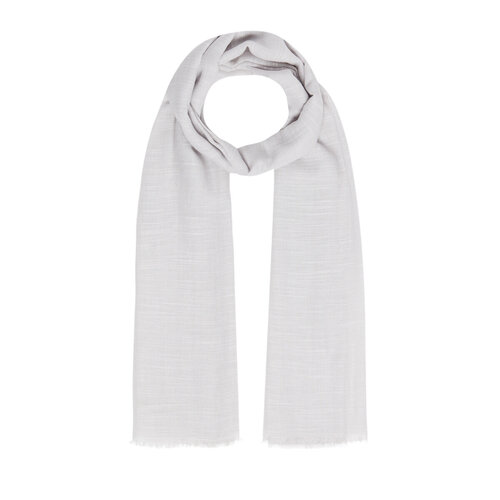 Silver Plain Cotton Silk Scarf