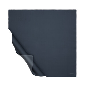 Steel Blue Plain Silk Twill Scarf - Thumbnail