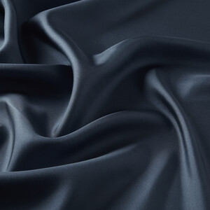 ipekevi - Steel Blue Plain Silk Twill Scarf (1)