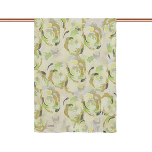 Stone Green Soulful Blooms Twill Silk Scarf - Thumbnail