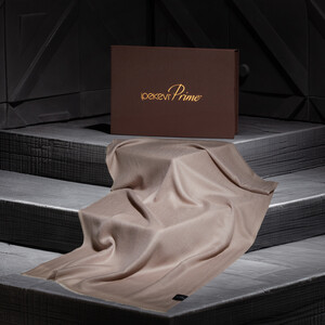 Stone Plain Cashmere Prime Scarf - Thumbnail