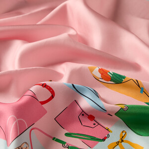 ipekevi - Sugar Pink Trend Twill Silk Scarf (1)