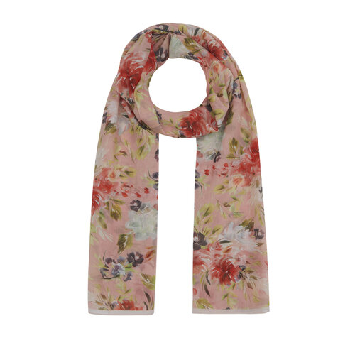 Sugar Pink Wild Rose Cotton Scarf 