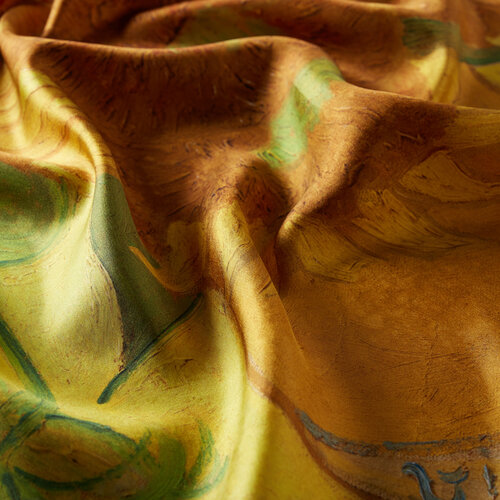 Sunflowers Satin Silk Scarf