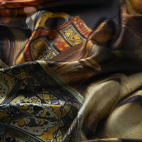 The Pottery Workshop Tanger Satin Silk Pocket Square