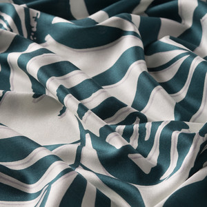 Tropic Green Palm Springs Print Silk Scarf - Thumbnail