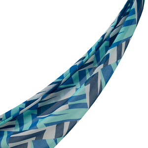 Turquoise Fourway Cotton Scarf - Thumbnail