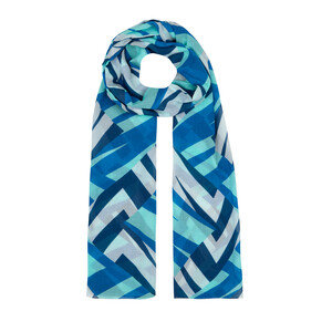 Turquoise Fourway Cotton Scarf - Thumbnail