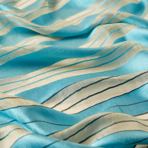 Turquoise Organza Silk Scarf 