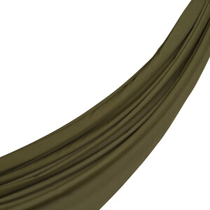 Walnut Green Plain Cotton Scarf - Thumbnail