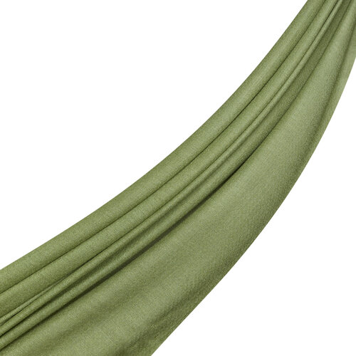 Walnut Green Wool Silk Scarf