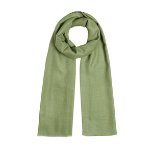 Walnut Green Wool Silk Scarf - Thumbnail